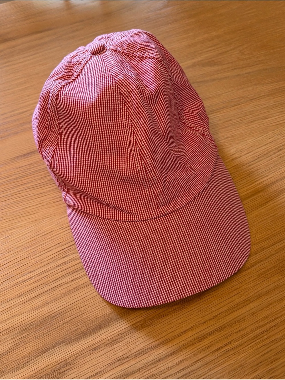 Red Gingham Baseball Cap